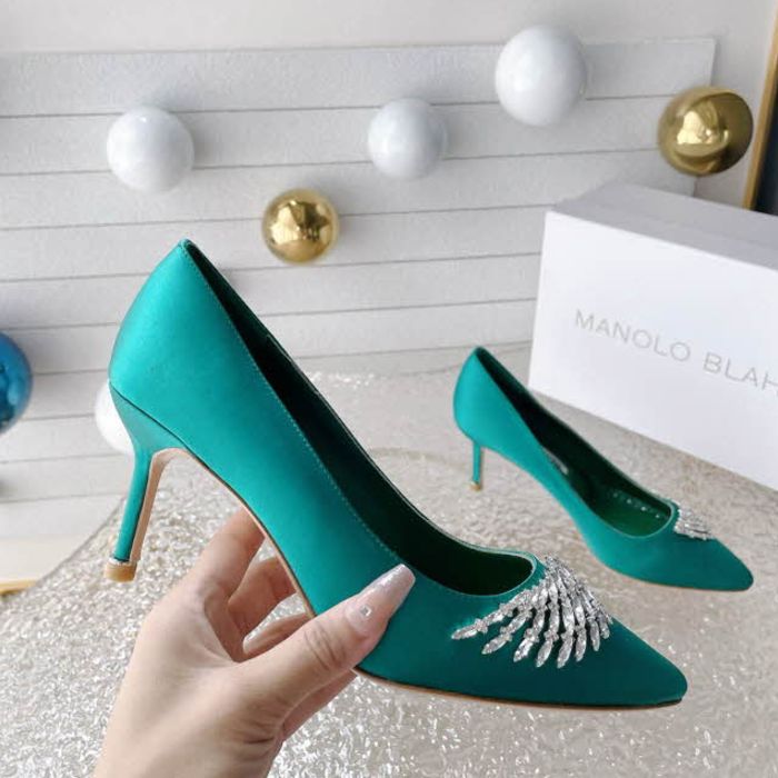 MANOLO BLAHNIK 24 한정판 7색 7cm 여성 하이힐 B4061