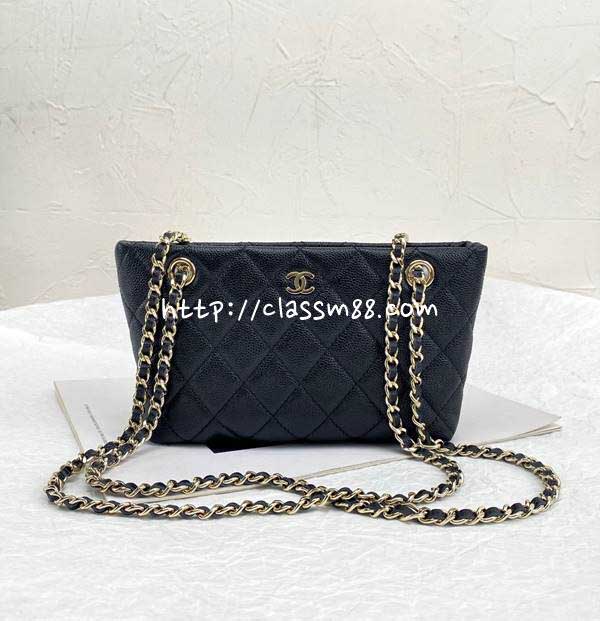샤넬 24 한정판 m2297 minitote 소가죽 카프스킨 크로스백 가방 C3488