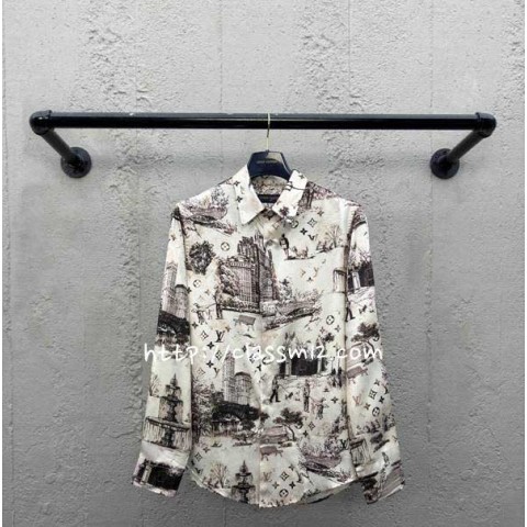 루이비통 25 한정판 남여공용 긴팔 셔츠 A10274