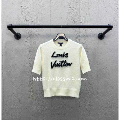 루이비통 25 한정판 남여공용 양털 반팔 니트 A10333
