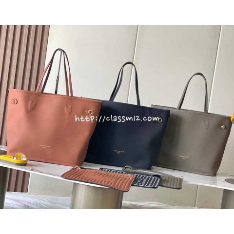 루이비통 25 한정판 M12063 Neverfull Inside Out 소가죽 카프스킨 크로스백 가방 C3661