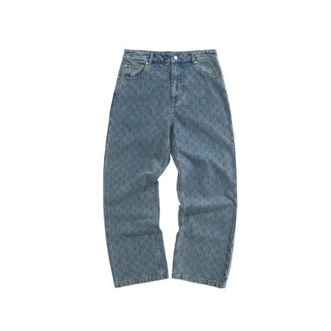 루이비통 25 한정판 모노그램 자카드 스케이트 데님 팬츠 A10401