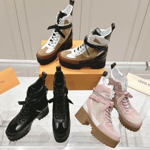 루이비통 25 한정판 3색 여성 하이 부츠 B4098