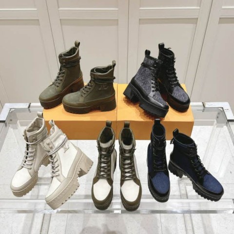 루이비통 25 한정판 5색 여성 하이 부츠 B4099