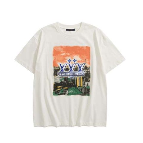 루이비통 25 한정판 엠벨리시드 그래픽 코튼 티셔츠 A10435