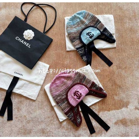 샤넬 25 한정판 coconeige 양털 비니 모자 D2537