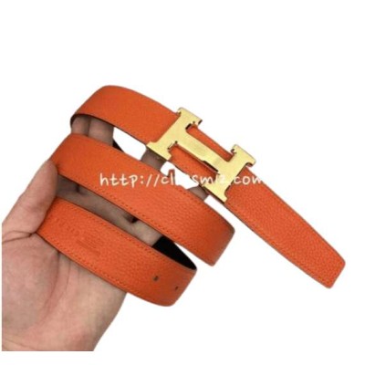 에르메스 25 한정판 3.2cm 소가죽 카프스킨 벨트 F863