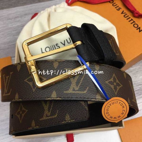 루이비통 25 한정판 4.0cm 소가죽 카프스킨 벨트 F868
