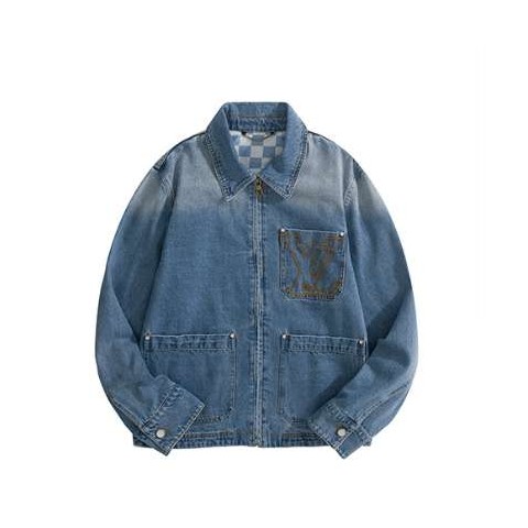 루이비통 25 한정판 남여공용 워크웨어 LV 데님 재킷 A10786