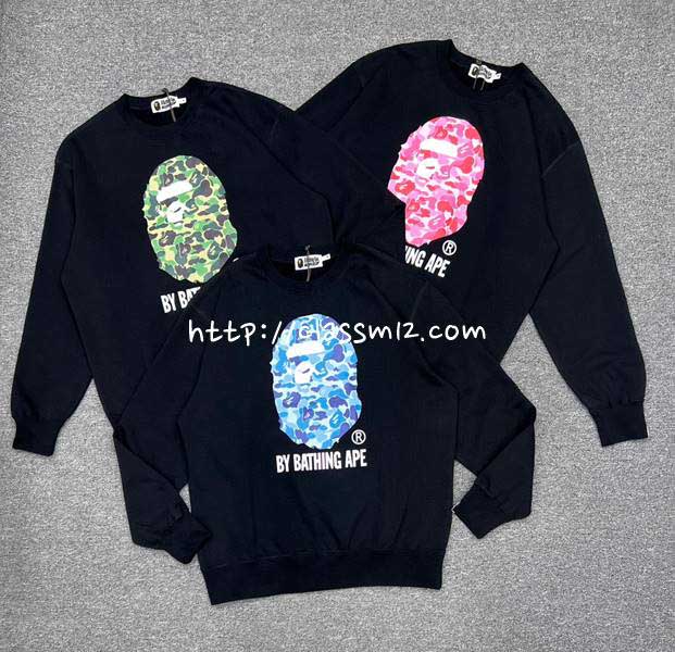 베이프 24 한정판 XX262 BAPE ABC CAMO ORGANIC 남여공용 긴팔 맨투맨 A10816