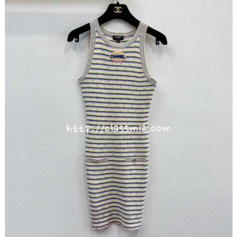 샤넬 25 한정판 민소매 원피스 A11013
