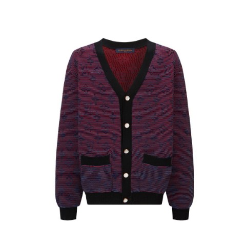 루이비통 25 한정판 옵티컬 모노그램 자카드 가디건 A11224