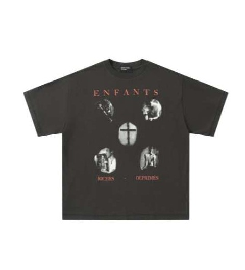 ERD Enfants Riches Déprimés 25 한정판 남여공용 로고 프린트 라운드 티셔츠 A11244