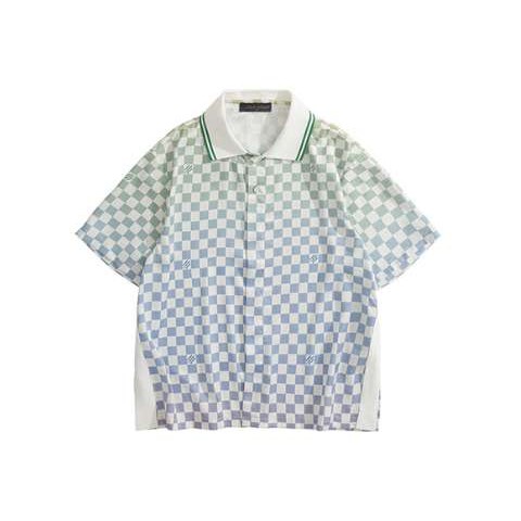 루이비통 25 한정판 다미에 그라디언트 프린티드 실크 셔츠 A11260