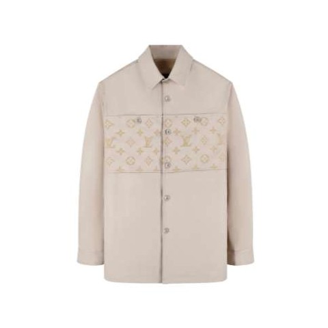 루이비통 25 한정판 플럭 캐주얼 코튼 오버셔츠 A11337