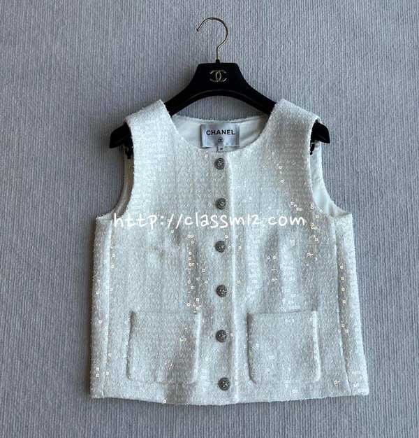 샤넬 25 한정판 민소매 조끼 자켓 A10945