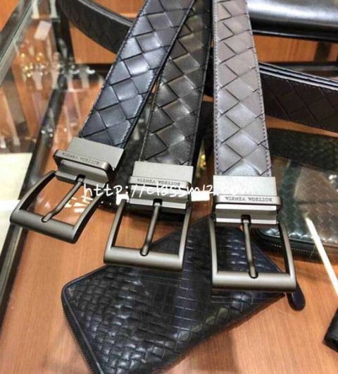보테가베네타 25 한정판 3.5cm 소가죽 카프스킨 벨트 F890