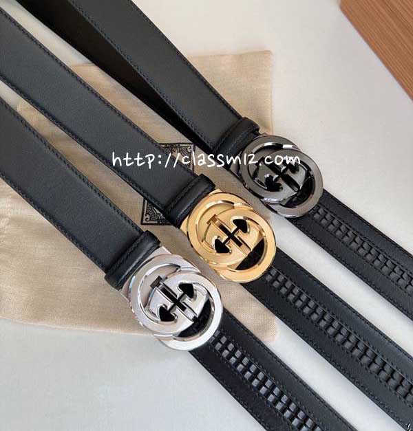 구찌 25 한정판 3.5cm 소가죽 카프스킨 벨트 F904