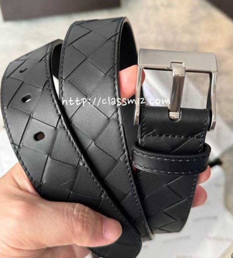 보테가베네타 25 한정판 3.8cm 소가죽 카프스킨 벨트 F905