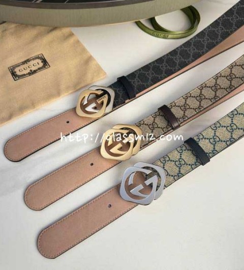 구찌 25 한정판 4.0cm 소가죽 카프스킨 벨트 F907