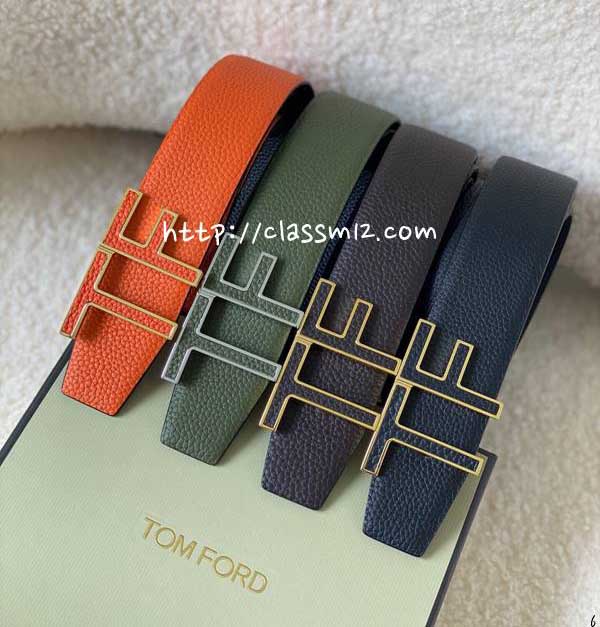 톰포드 25 한정판 4.0cm 소가죽 카프스킨 벨트 F909