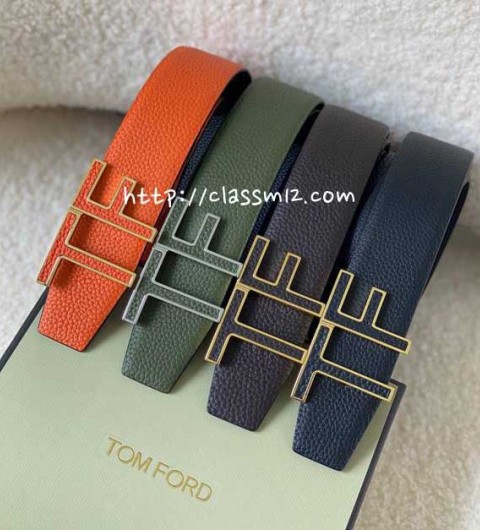 톰포드 25 한정판 4.0cm 소가죽 카프스킨 벨트 F909