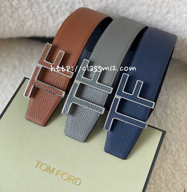톰포드 25 한정판 4.0cm 소가죽 카프스킨 벨트 F910