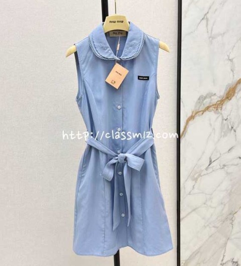 미우미우 25 한정판 민소매 원피스 A11777