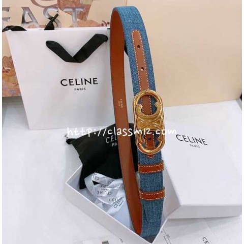 셀린느 25 한정판 2.5cm TRIOMPHE TAURILLON 소가죽 카프스킨 벨트 F913