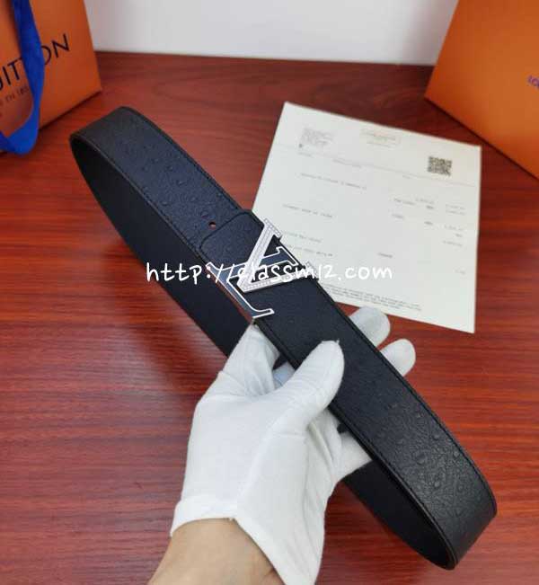 루이비통 25 한정판 4.0cm Mosaic 소가죽 카프스킨 벨트 F923