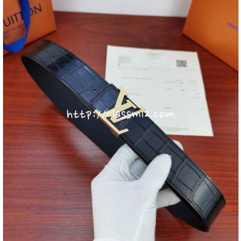 루이비통 25 한정판 4.0cm 소가죽 카프스킨 벨트 F926