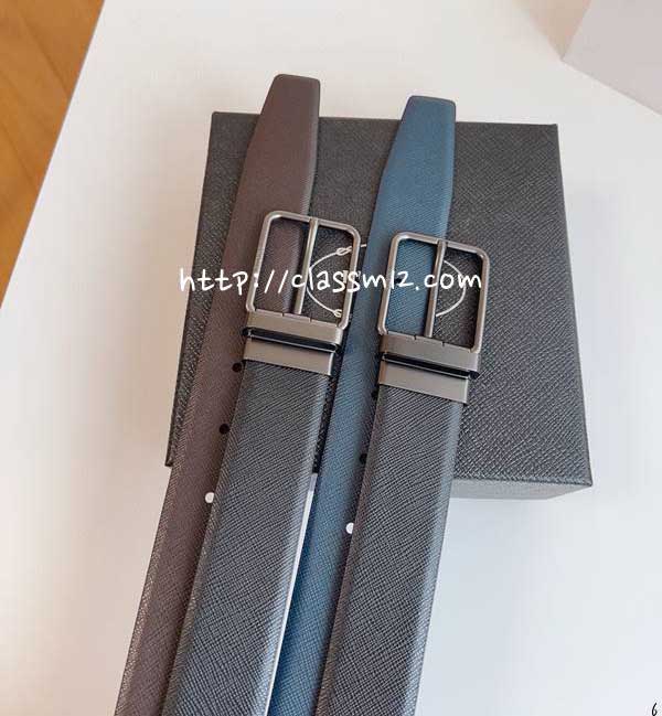 프라다 25 한정판 3.5cm 양면 벨트 F927