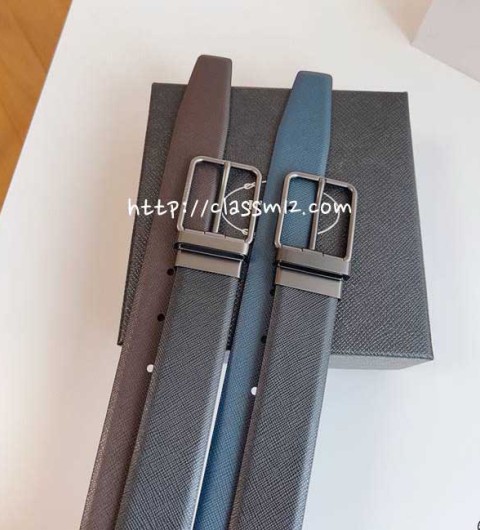 프라다 25 한정판 3.5cm 양면 벨트 F927