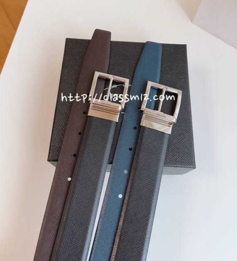 프라다 25 한정판 3.5cm 양면 벨트 F929