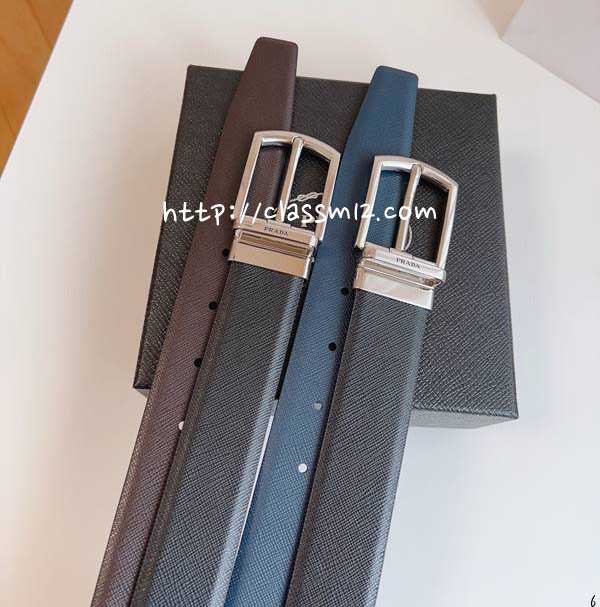 프라다 25 한정판 3.5cm 양면 벨트 F931