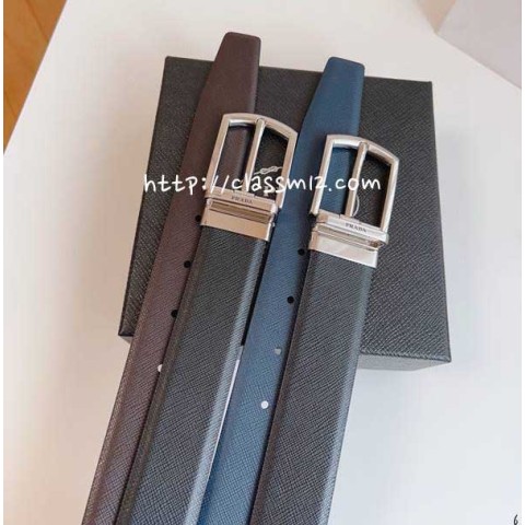프라다 25 한정판 3.5cm 양면 벨트 F931