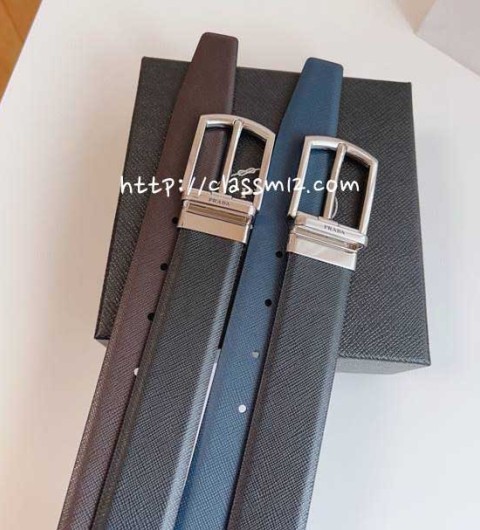 프라다 25 한정판 3.5cm 양면 벨트 F931