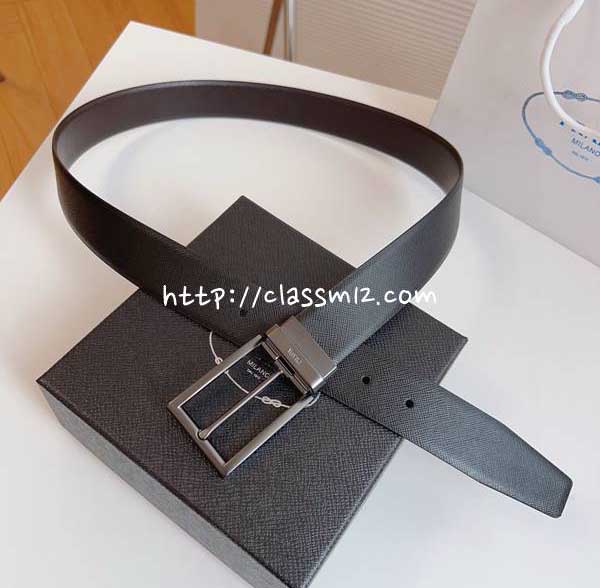 프라다 25 한정판 3.5cm 양면 벨트 F932