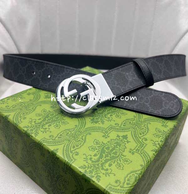 구찌 25 한정판 4.0cm 양면 소가죽 카프스킨 벨트 F948