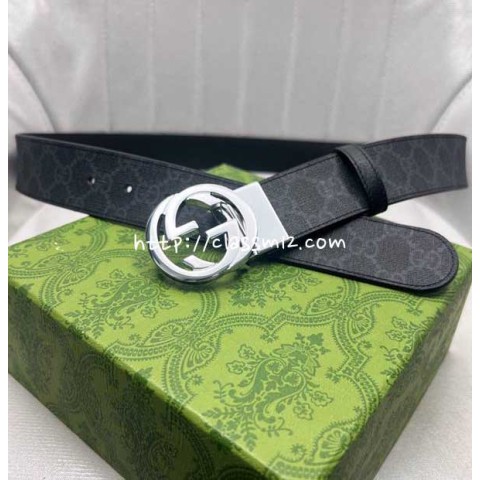 구찌 25 한정판 4.0cm 양면 소가죽 카프스킨 벨트 F948