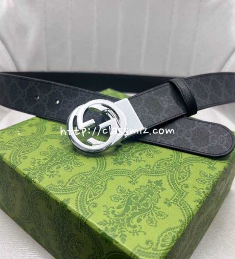 구찌 25 한정판 4.0cm 양면 소가죽 카프스킨 벨트 F948