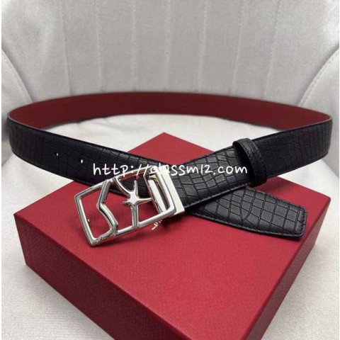 페라가모 25 한정판 3.5cm 소가죽 카프스킨 벨트 F951