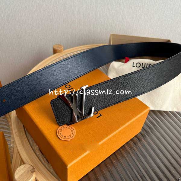 루이비통 25 한정판 4.0cm 소가죽 카프스킨 벨트 F956