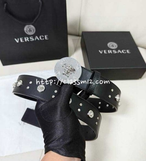 베르사체 25 한정판 4.0cm Medusa 벨트 F968