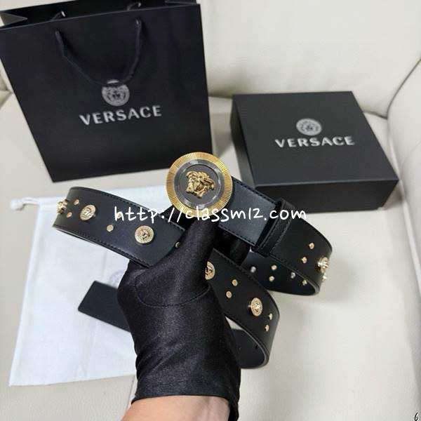 베르사체 25 한정판 4.0cm Medusa 벨트 F973