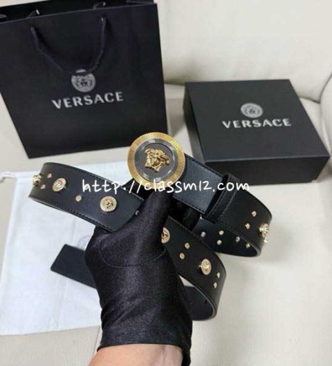 베르사체 25 한정판 4.0cm Medusa 벨트 F973