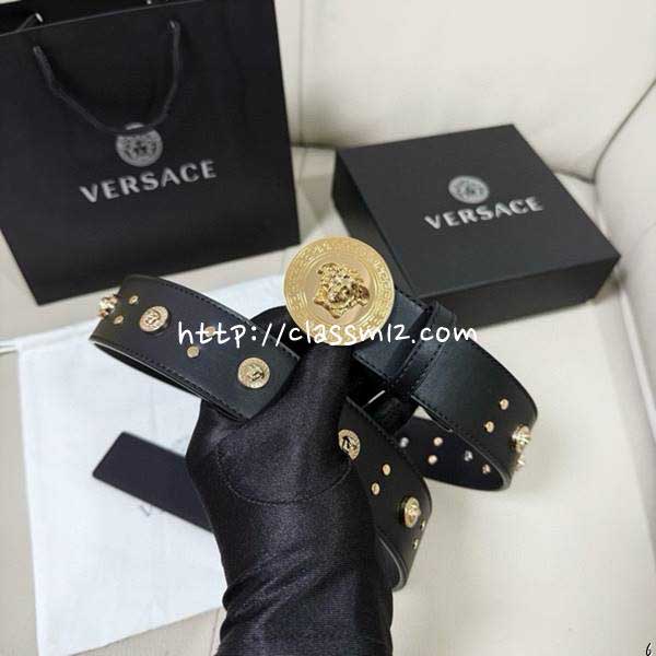 베르사체 25 한정판 4.0cm Medusa 벨트 F974