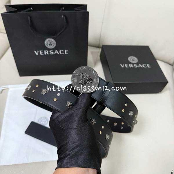 베르사체 25 한정판 4.0cm Medusa 벨트 F975