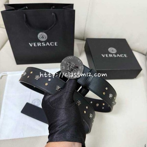 베르사체 25 한정판 4.0cm Medusa 벨트 F975