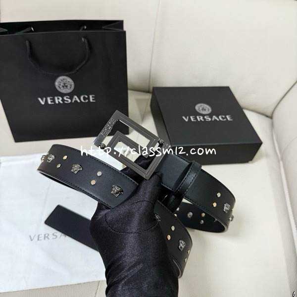 베르사체 25 한정판 4.0cm Medusa 벨트 F976